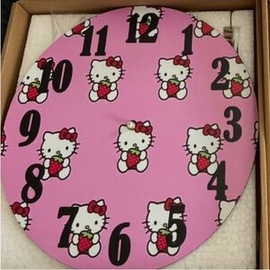 Pink Hello Kitty Wall Clock